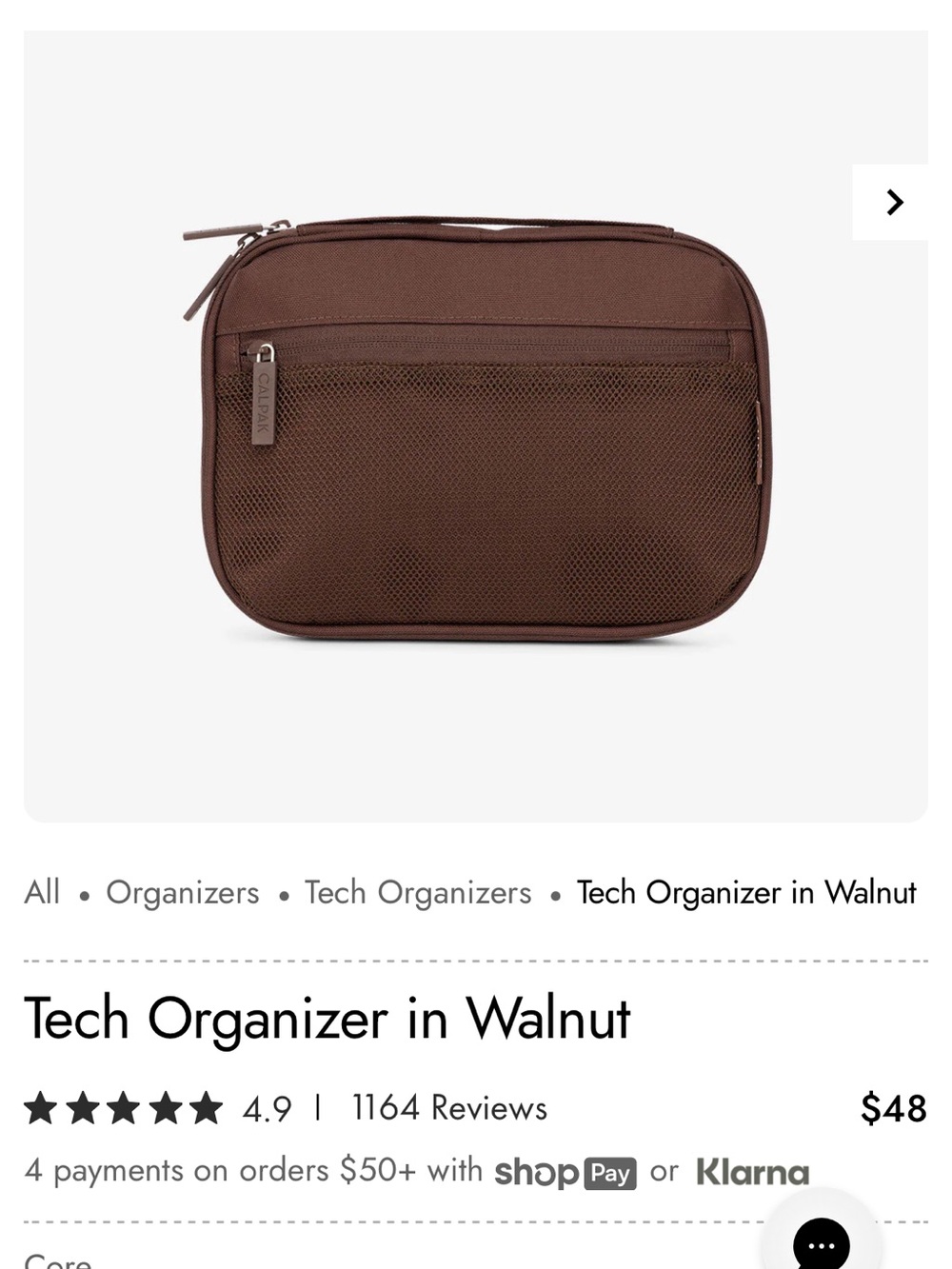Calpak Maple Tech Organizer Pouch